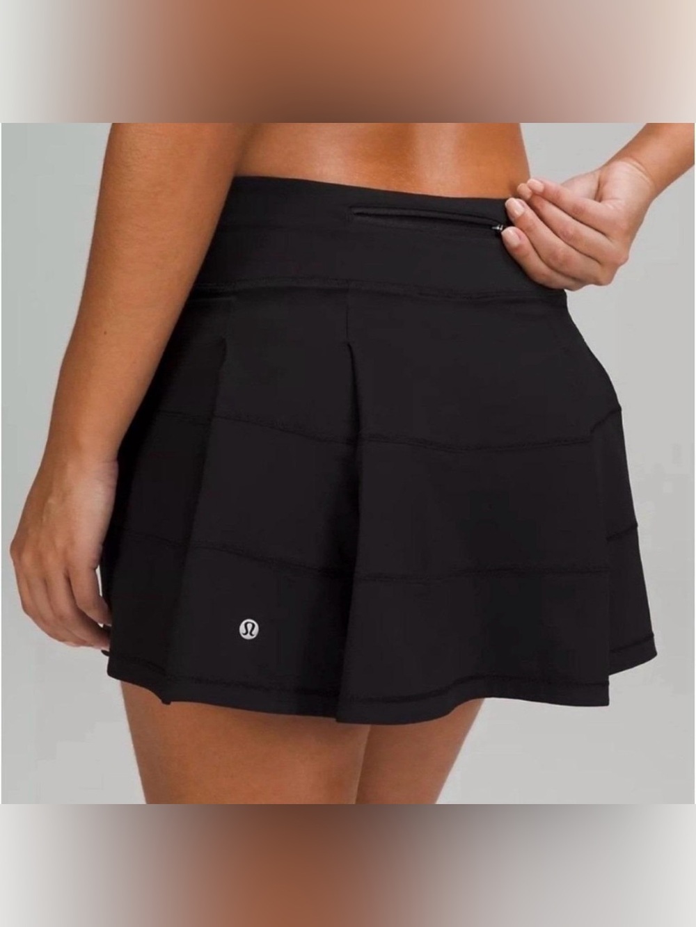 Lululemon Pace Rival Mid-Rise Black Skirt Womens